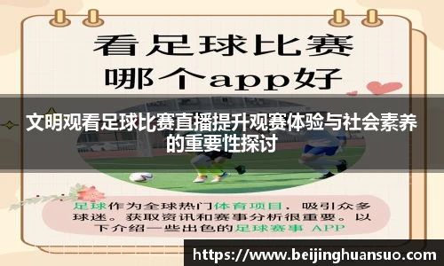 文明观看足球比赛直播提升观赛体验与社会素养的重要性探讨