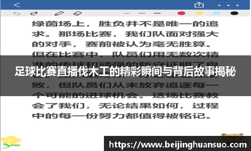 足球比赛直播伐木工的精彩瞬间与背后故事揭秘