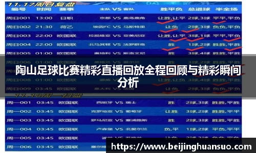 陶山足球比赛精彩直播回放全程回顾与精彩瞬间分析